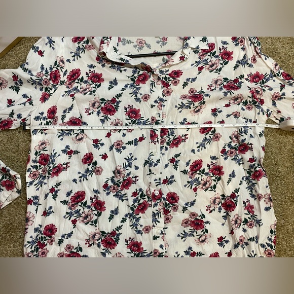 H&M Divided Long Sleeve Floral Blouse size 12 - Picture 5 of 6
